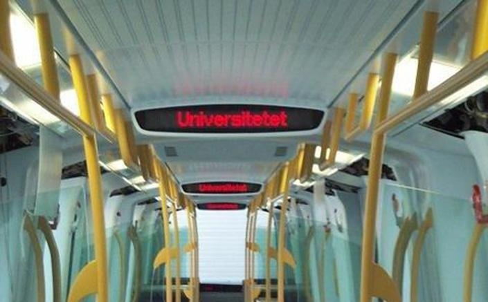 Information panel for trains
